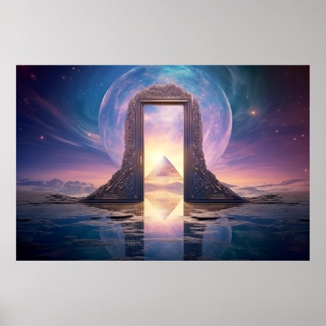 Affiche Porte de porte dans le monde entier Dimension Art  (Devant)