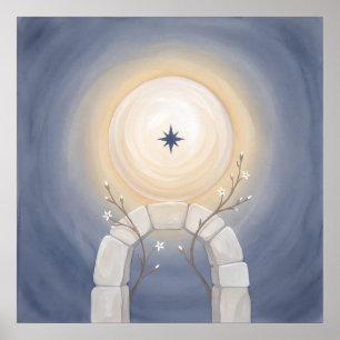 Affiche Porte des Étoiles Guidance Divine Art Spirituel de