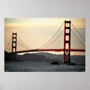 Affiche Porte d'or au coucher du soleil