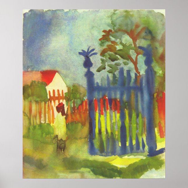 Affiche Porte du jardin par August Macke (Devant)