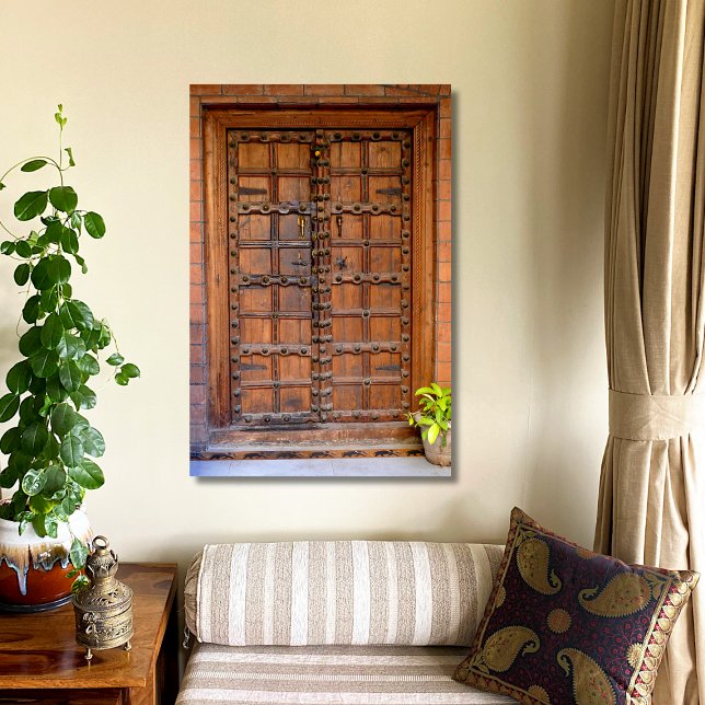 Affiche Porte indienne en bois (Créateur téléchargé)