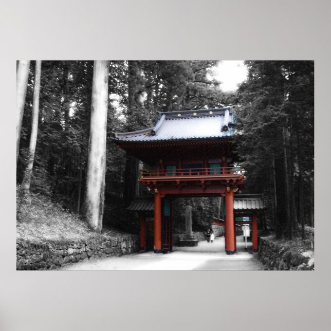 Affiche Porte japonaise antique (Devant)