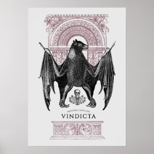 Affiche Porte Mandala de l'animal de chauve-souris