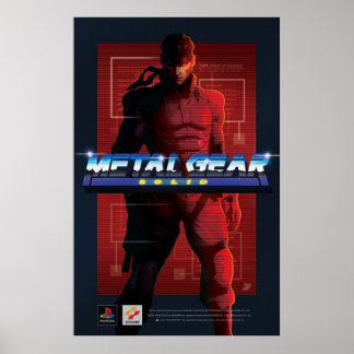 Affiche Porte métallique d'origine Solid Snake Retro