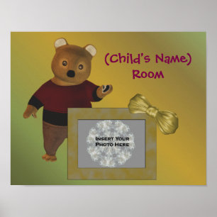 Affiche Porte mignonne Enfants Porte personnalisée Photo m