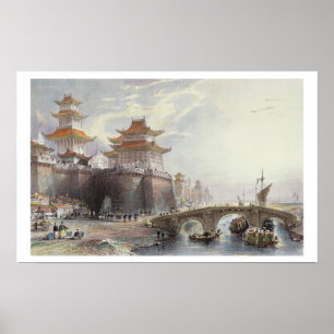 Affiche Porte occidentale de Pékin, c.1850 (litho de