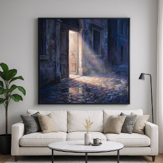 Affiche Porte Ouverte - Peinture de Style Impressionniste