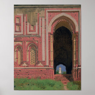 Affiche Porte près de Kutub-Minar, vieux Delhi, 1875