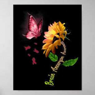 Affiche Porte-queue Tournesol Anévrisme Cérébral Sensibili