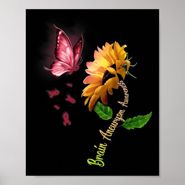 Affiche Porte-queue Tournesol Anévrisme Cérébral Sensibili (Devant)