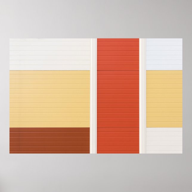 Affiche Porte rouge et blanche (Devant)