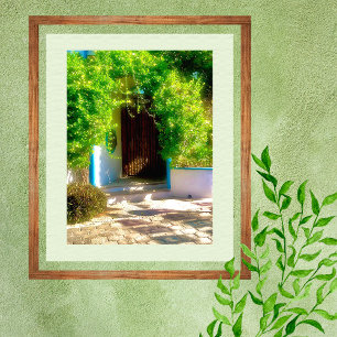 Affiche Porte Rustique Avec Foliage