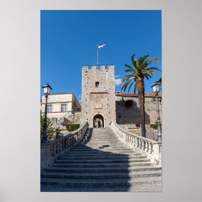 Affiche Porte terrestre dans la ville de Korcula - Dalmati (Devant)
