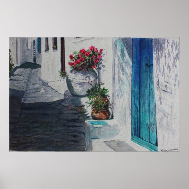 Affiche Porte turquoise (Devant)