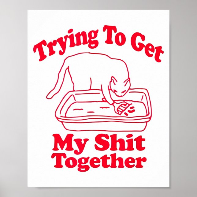 Affiche Portées Plein D'humour De Chat Mème Chat Maman Cha (Devant)