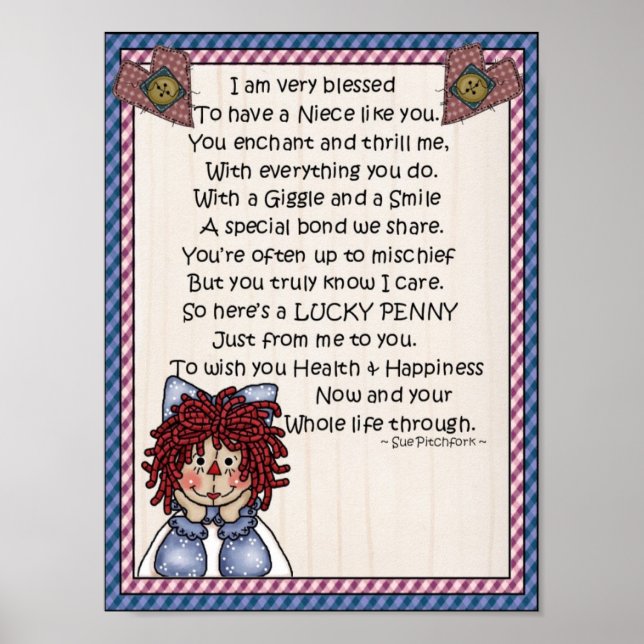 Affiche Portefeuille-Nièce-Lucky Penny-Glue Penny sur (Devant)