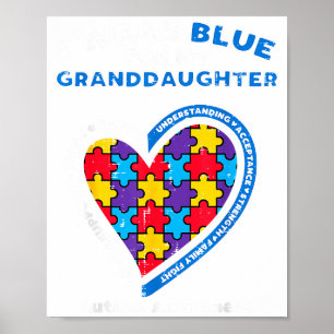 Affiche Porter du bleu pour petite-fille Sensibilisation à