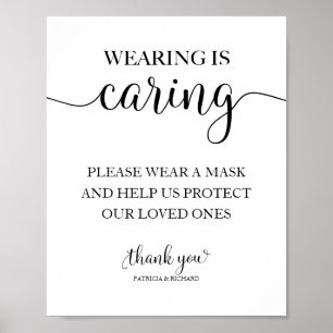 Affiche Porter est prendre soin porter un masque