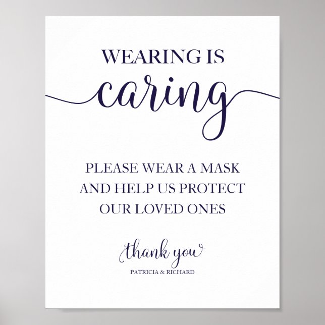 Affiche Porter est prendre soin porter un masque (Devant)