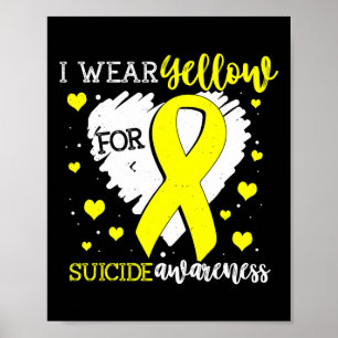 Affiche Porter Jaune pour la sensibilisation au suicide Ru
