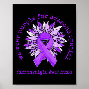 Affiche Porter la fibromyalgie violette Sensibilisation To