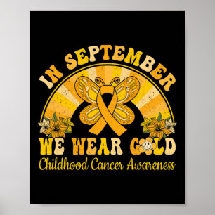 Affiche Porter Or Enfance Cancer Sensibilisation Guerrier 