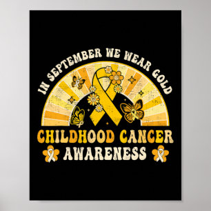 Affiche Porter or Enfance Cancer Sensibilisation Guerrier