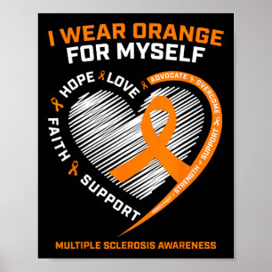 Affiche Porter Orange Moi-même Sclérose en multiple Sensib