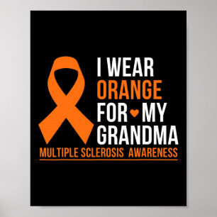Affiche Porter Orange Pour Ma Grand-Mère Sclérose En Plaqu
