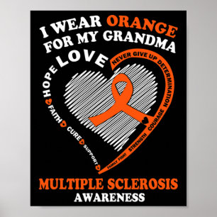 Affiche Porter Orange Pour Ma Grand-Mère Sclérose En Plaqu