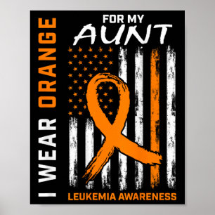 Affiche Porter Orange Pour Ma Tante Leucémie Sensibilisati
