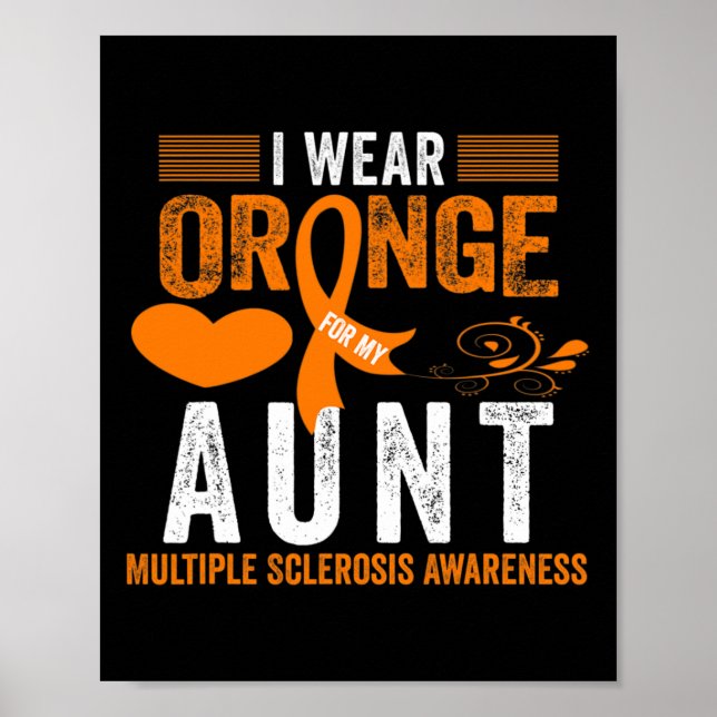 Affiche Porter Orange Pour Ma Tante Ms Multiple Sclerosis  (Devant)