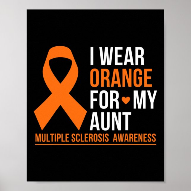 Affiche Porter Orange Pour Ma Tante Sclérose Multiples Mme (Devant)