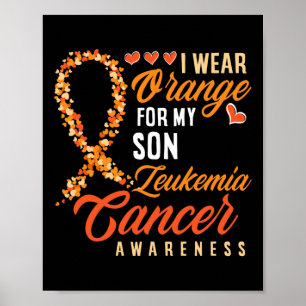 Affiche Porter Orange Pour Mon Fils Leucémie Cancer Sensib