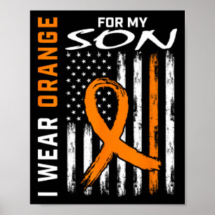Affiche Porter Orange Pour Mon Fils Leucémie Cancer Sensib