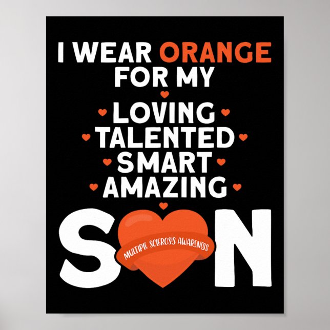 Affiche Porter Orange Pour Mon Fils Sclérose En Plaques (Devant)