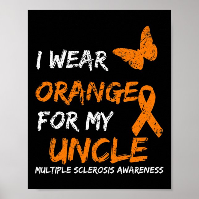 Affiche Porter Orange Pour Mon Oncle Sclérose Multiples Ru (Devant)