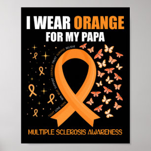 Affiche Porter Orange pour Mon Papa Sclérose Multiples