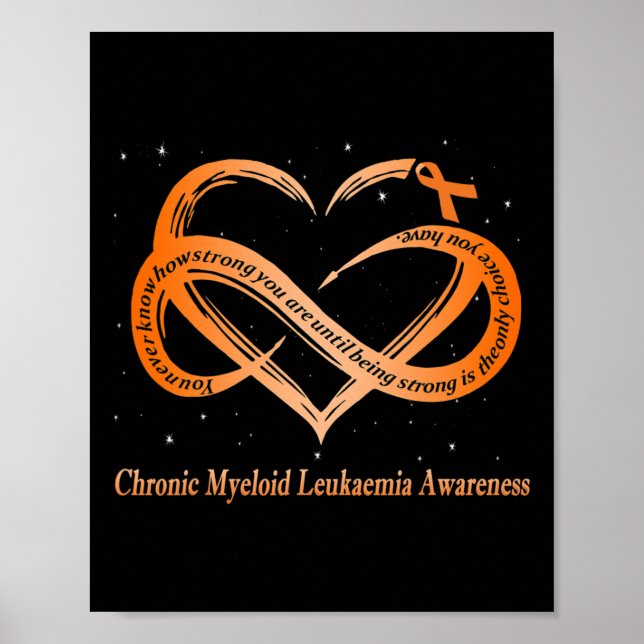 Affiche Porter Orange Pour Myéloïde Chronique Leucémie Gue (Devant)