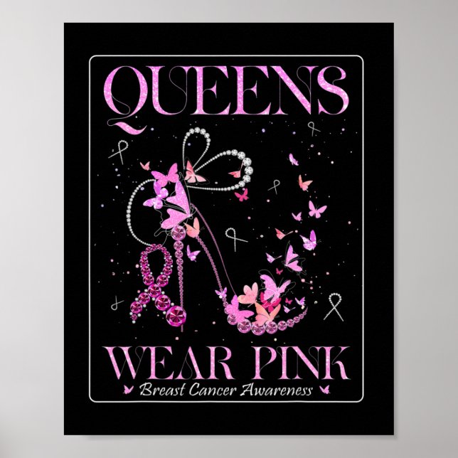 Affiche Porter Pink Breath Cancer Sensibilisation Bling Pi (Devant)