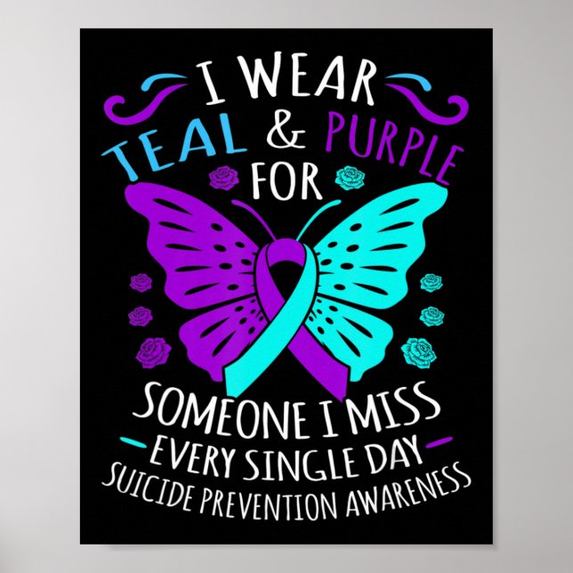 Affiche Porter Turquoise Et Violet Joyeux Suicide Sensibil (Devant)