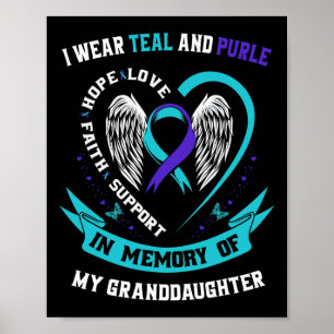 Affiche Porter Turquoise Et Violet Pour Le Suicide De La P