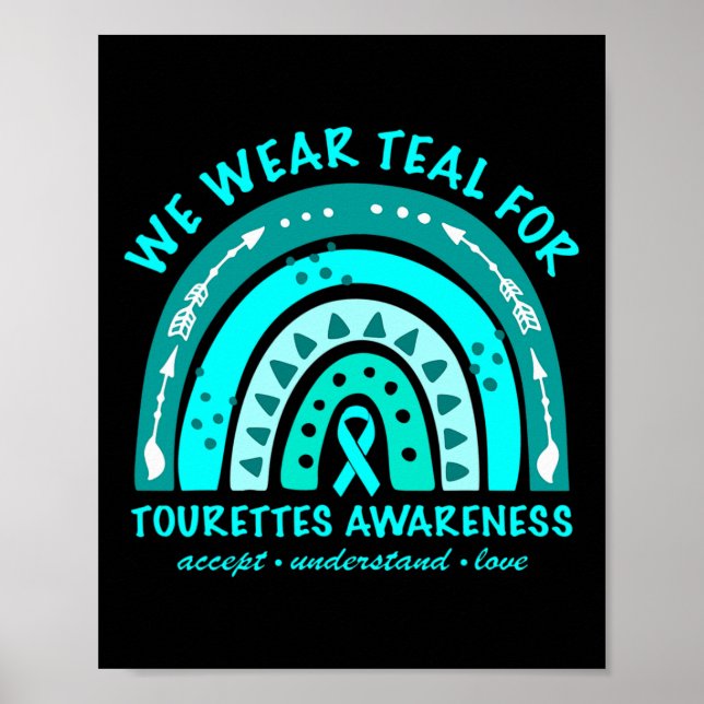 Affiche Porter Turquoise Tourette Syndrome Sensibilisation (Devant)