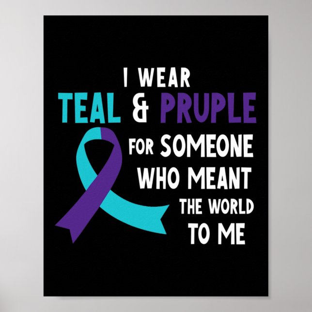Affiche Porter Turquoise Violet Pour Quelqu'Un Prévention  (Devant)