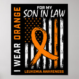 Affiche Porter Un Fils Orange Dans La Loi Leucémie Sensibi