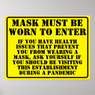 Affiche Porter un message de masque