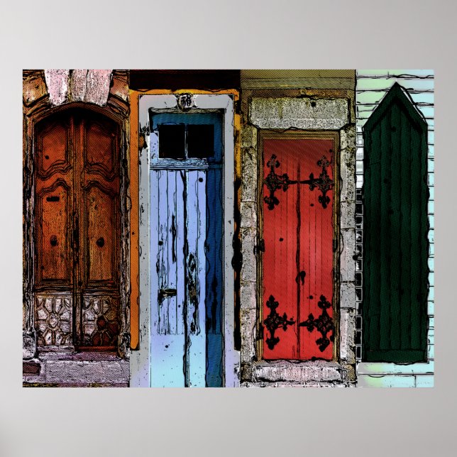 Affiche Portes Alignées (Devant)