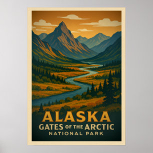 Affiche Portes de l'Alaska de l'Arctique V01