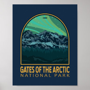 Affiche Portes du parc national de l'Arctique Emblème Vint