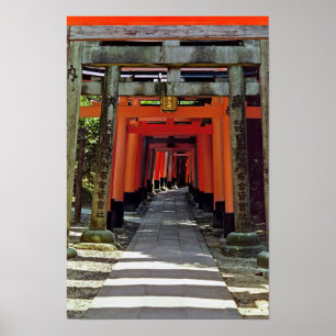 Affiche Portes Torii - Kyoto, Japon, Asie